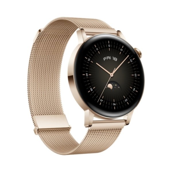 Huawei-Watch-GT-3-Elegant-42mm-Light-Gold-Milanese-2-OneThing_Gr